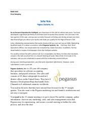 MAR 4415 - Pegasus  Systems -  Seller Role Play - Final Role play-1.pdf
