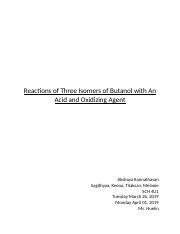 Reactions of Three Isomers of Butanol Pre-Lab.docx