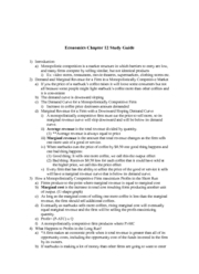 Economics Chapter 12 Study Guide