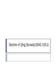 Decline of Qing Dynast Opium War, Taiping Rebellion and Self-Strengthening Movement.pptx