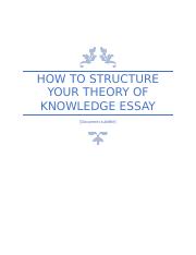 theory of knowledge essay samples