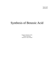 Exp 5 Synthesis of Benzoix Acid