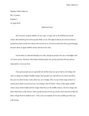 Great Gatsby Synthesis Essay