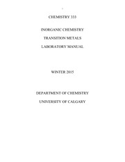 Lab Manual CHEM 333 2015 - FINAL