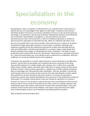 Specialization in the economy.docx