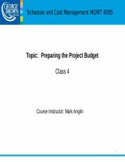 Class 4 - Types of Costs and Preparing a Budget in MS Excel.pptx