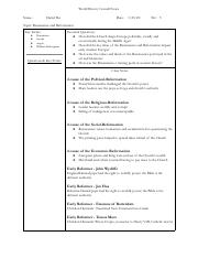 David Hu - Cornell Notes Renaissance and Reformation.pdf