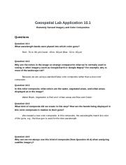 Geospatial Lab Application 10.1