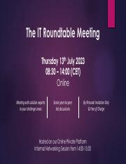 The IT Roundtable Meeting, July Spain.pdf