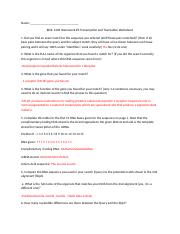 Homework 5 Transcription and Translation