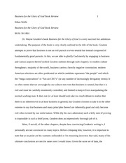 Business for the Glory of God essay