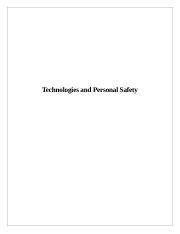 Technologies and Personal Safety.docx