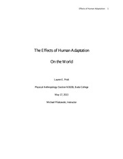 The Effects of Human Adaptation