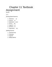 Chapter 11 Textbook Assignment Med 103.docx