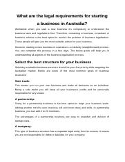 What are the legal requirements for starting a business in Australia.docx