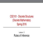 Discrete Structures Lecture 5