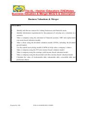 Business valuation and merger MCQ;s.pdf