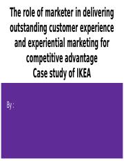 The role of marketer in delivering outstanding customer experience and experiential marketing for co