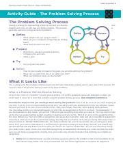 Activity Guide - The Problem Solving Process.docx