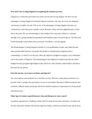 Pros and Cons of using litigation in regulating business practice.edited.docx