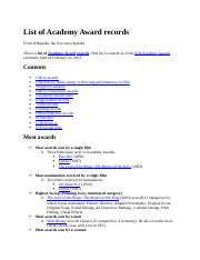 List of Academy Award records.docx