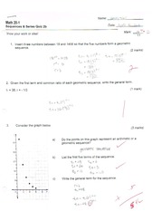 sequences and series quiz 2