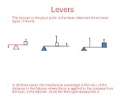 Levers and Pulleys Review