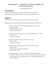 Miniopgave 2 - Tiaarsoversigten og Nationalregnskabet - de 9 spoergsmaal (opgave til udlevering).doc