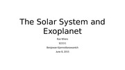 The Solar System and Exoplanet