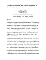 Ferraro - Informal Parliamentarism in Chile.doc