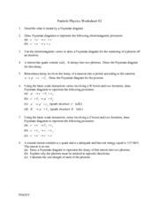 Particle Physics Worksheet 2