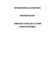 VJEKO & TAHIR FINAL - INTERNATIONAL ECONOMICS - REVISION BOOK.docx