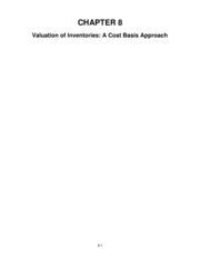 CHAPTER 8 Valuation of Inventories