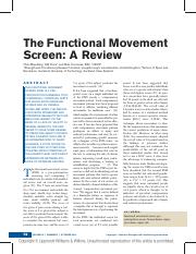 The Functional Movement Screen - A Review.pdf