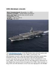 USS Abraham Lincoln.docx