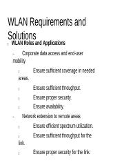 WLAN Requirements and Solutions.pptx