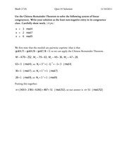 Math 173A Quiz5 Solution