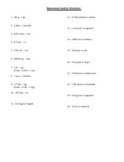 Dimensional Analysis Worksheet  only problems with key.doc