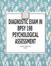 Diagnostic exam in psychological assessment ppt.pptx
