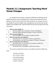 Module 11.1 Assignment Teaching Word Stress Changes.docx