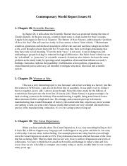 Contemporary World Report Issues #4.docx