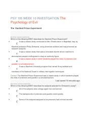PSY 105 Week 10 Investgation The Psychology of Evil.docx