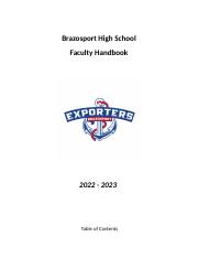 Draft Faculty Handbook 2022-23 Brazosport High School_.docx