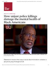 How unjust police killings damage the mental health of Black Americans – Harvard Gazette.pdf