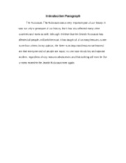 the holocaust essay introduction