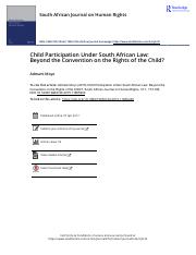 Child Participation Under South African Law Beyond the Convention on the Rights of the Child.pdf