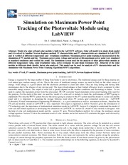 10_Simulation on Maximum Power Point