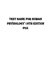 Test Bank for Human Physiology 16th Edition Fox.pdf
