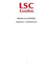Business Law and Ethics- 1.odt