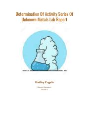 Determination Of Activity Series Of Unknown Metals Lab Report (1).pdf